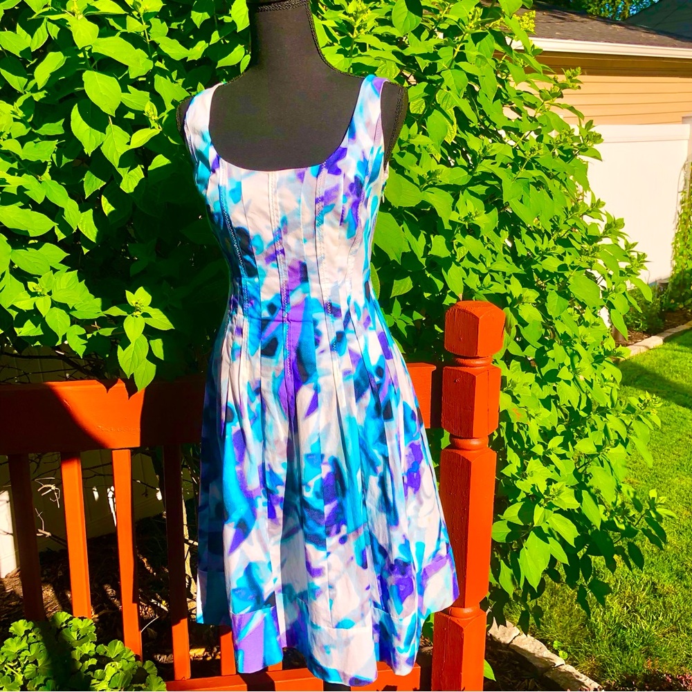 Alfani Vibrant Blue and Purple Midi Dress